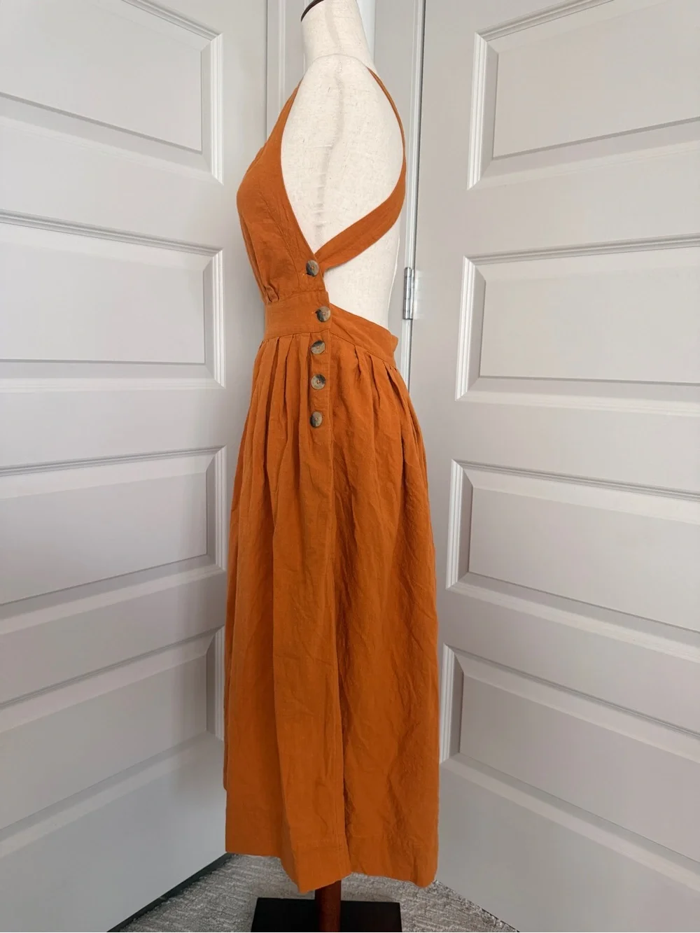 Free People Rust Orange Midi Dress